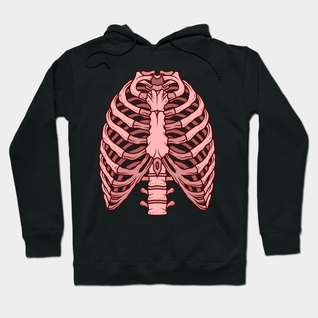 Rib Cage (Red) Hoodie by Aerofox1337